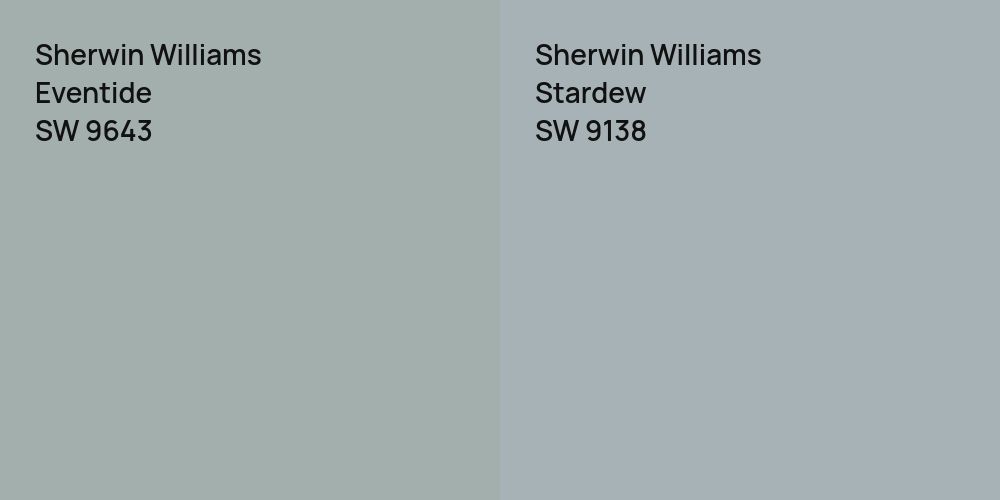 Sherwin Williams Eventide vs. Sherwin Williams Stardew