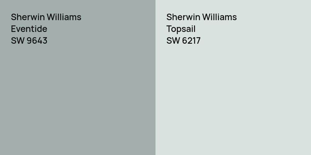 Sherwin Williams Eventide vs. Sherwin Williams Topsail