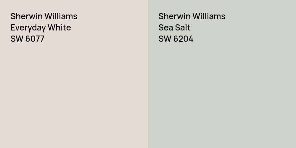 Sherwin Williams Everyday White vs. Sherwin Williams Sea Salt