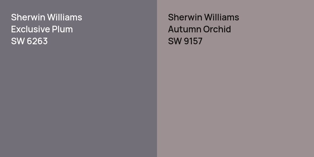 Sherwin Williams Exclusive Plum vs. Sherwin Williams Autumn Orchid