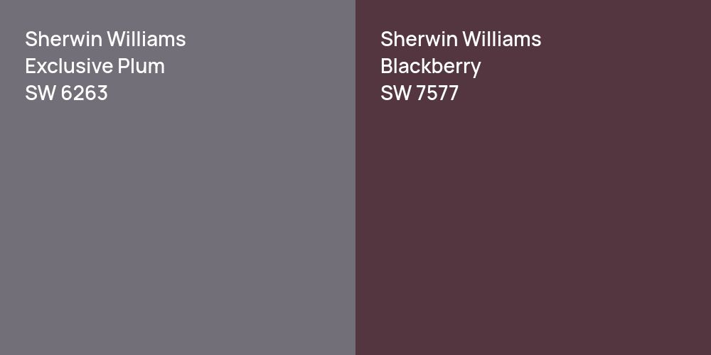 Sherwin Williams Exclusive Plum vs. Sherwin Williams Blackberry