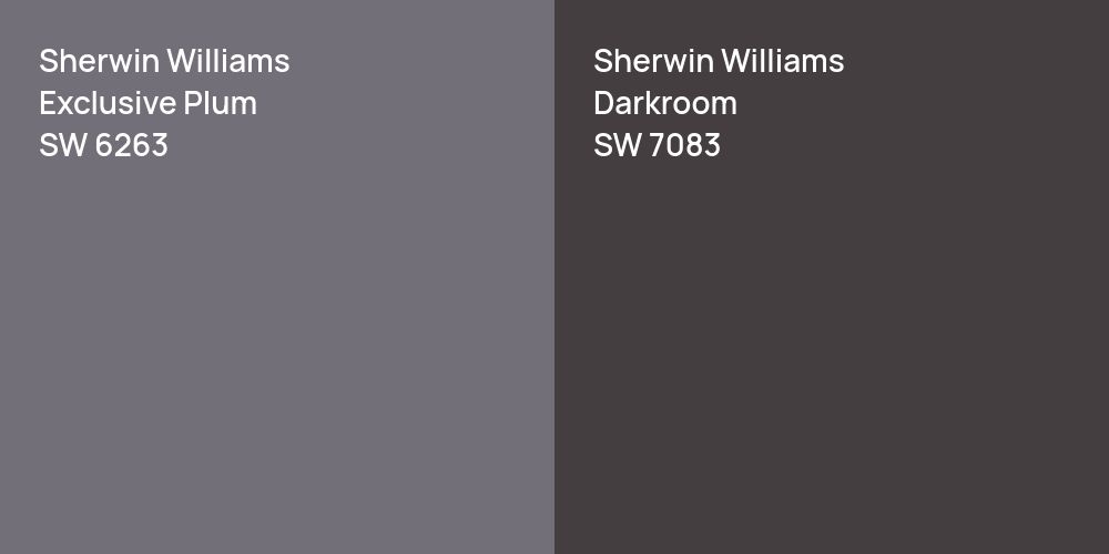 Sherwin Williams Exclusive Plum vs. Sherwin Williams Darkroom