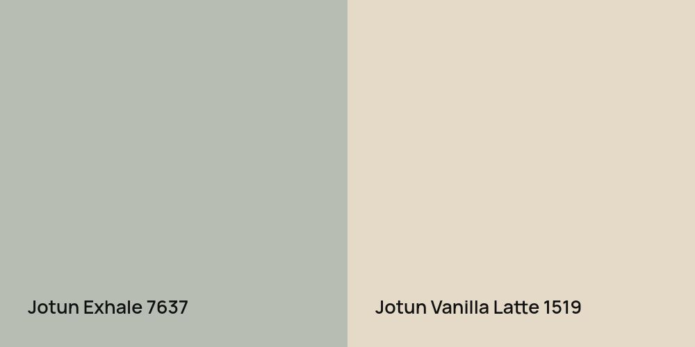 Jotun Exhale vs. Jotun Vanilla Latte