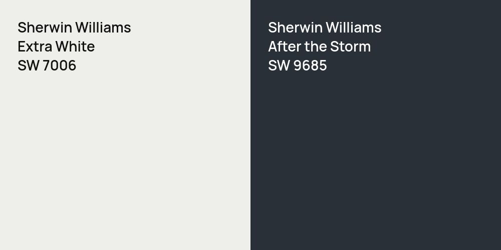 Sherwin Williams Extra White vs. Sherwin Williams After the Storm