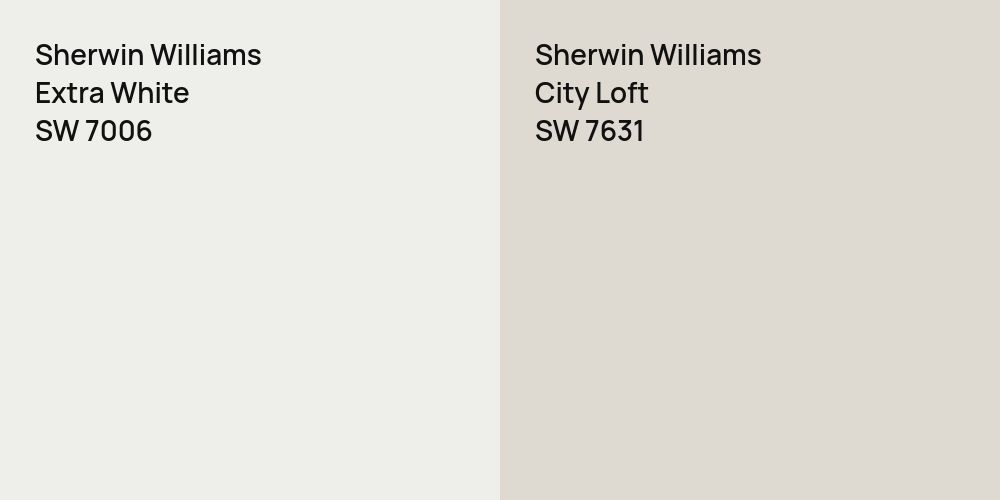 Sherwin Williams Extra White vs. Sherwin Williams City Loft