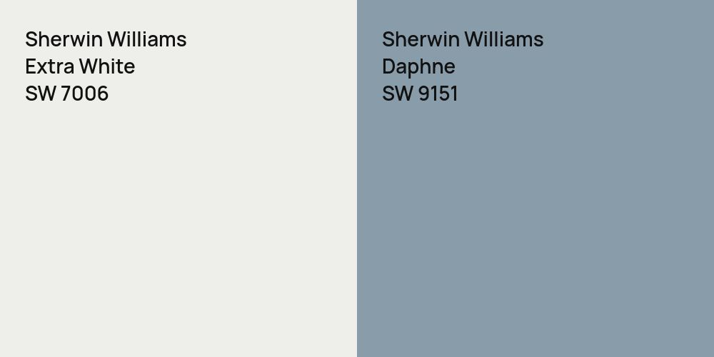 Sherwin Williams Extra White vs. Sherwin Williams Daphne