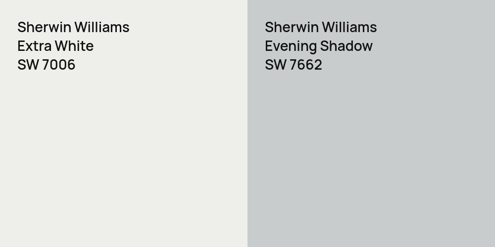 Sherwin Williams Extra White vs. Sherwin Williams Evening Shadow