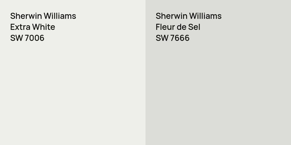 Sherwin Williams Extra White vs. Sherwin Williams Fleur de Sel