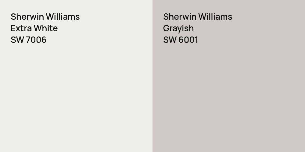 Sherwin Williams Extra White vs. Sherwin Williams Grayish