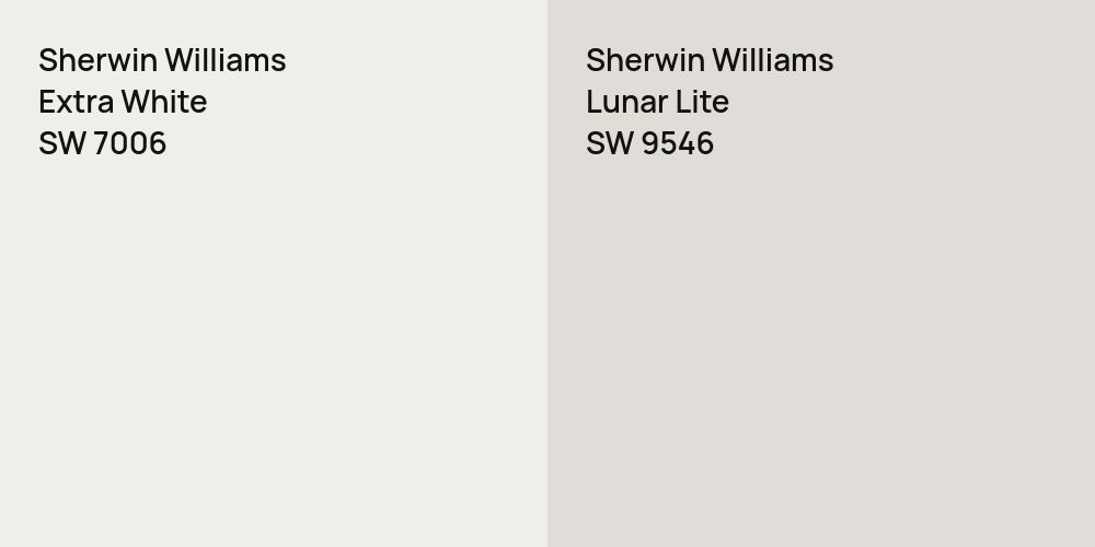 Sherwin Williams Extra White vs. Sherwin Williams Lunar Lite