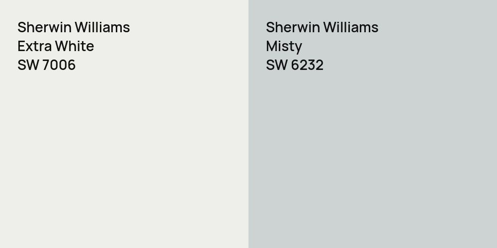 Sherwin Williams Extra White vs. Sherwin Williams Misty