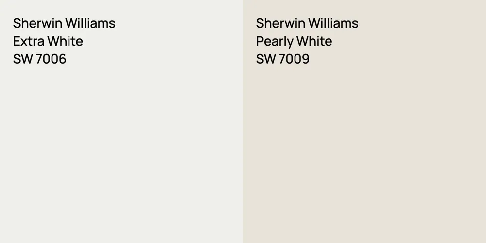 Sherwin Williams Extra White vs. Sherwin Williams Pearly White