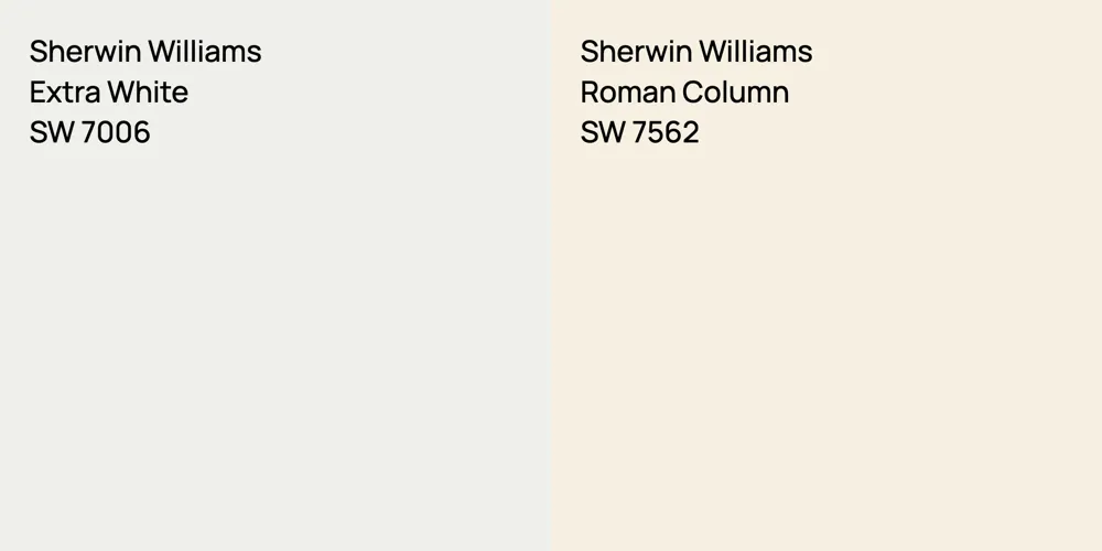 Sherwin Williams Extra White vs. Sherwin Williams Roman Column