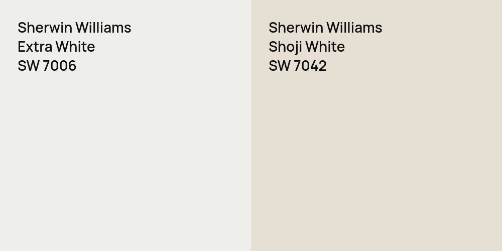 Sherwin Williams Extra White vs. Sherwin Williams Shoji White