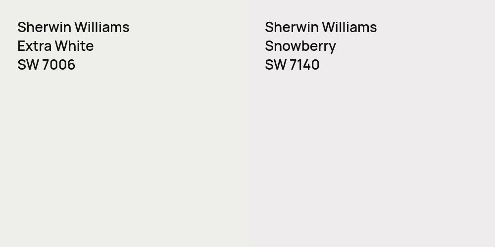 Sherwin Williams Extra White vs. Sherwin Williams Snowberry