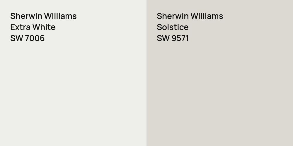 Sherwin Williams Extra White vs. Sherwin Williams Solstice