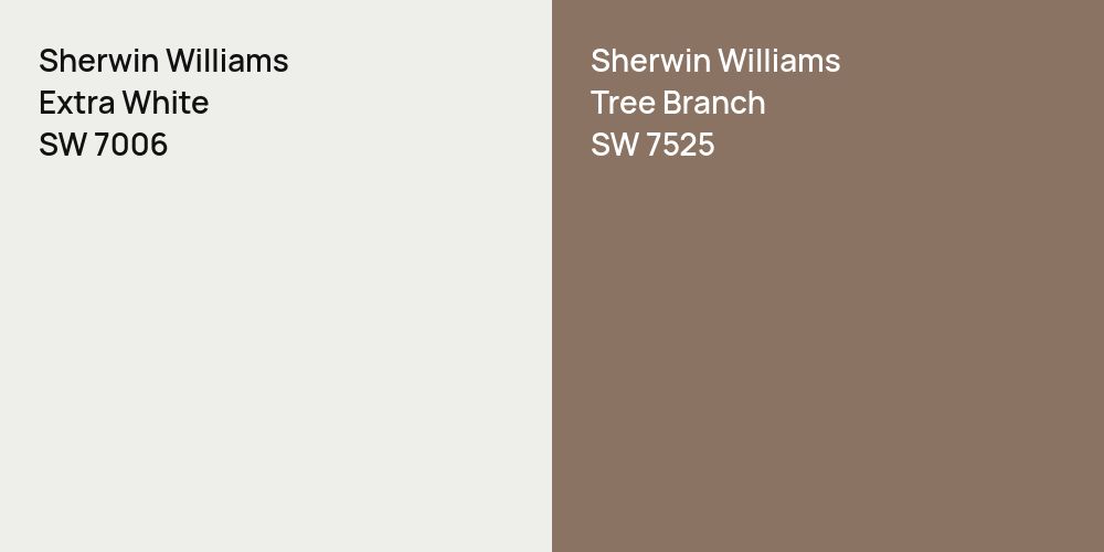 Sherwin Williams Extra White vs. Sherwin Williams Tree Branch