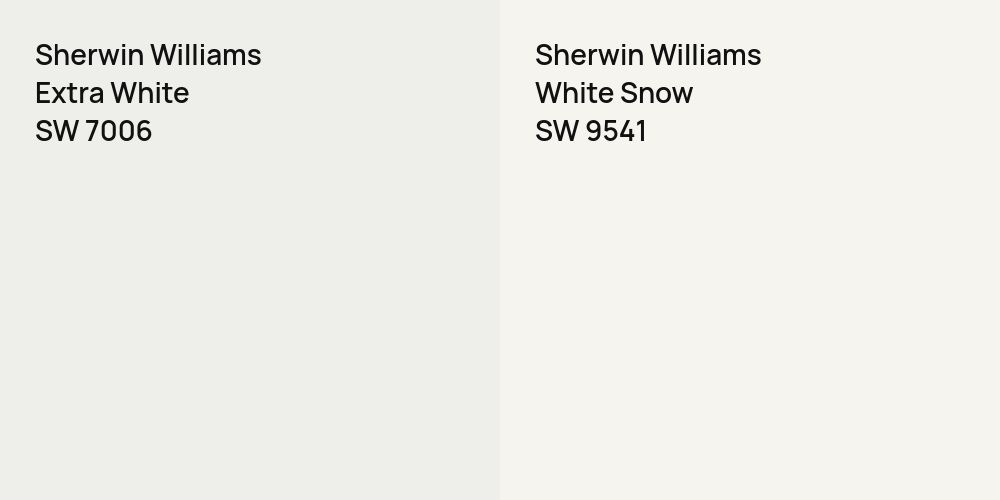 Sherwin Williams Extra White vs. Sherwin Williams White Snow