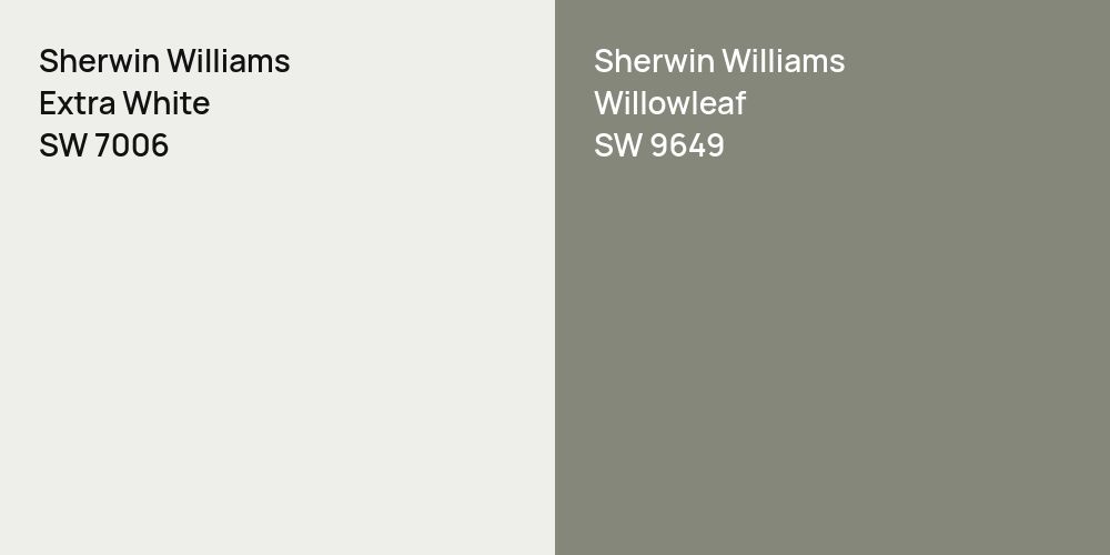 Sherwin Williams Extra White vs. Sherwin Williams Willowleaf