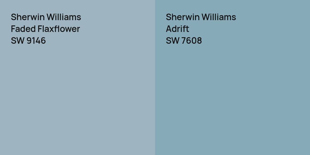 Sherwin Williams Faded Flaxflower vs. Sherwin Williams Adrift