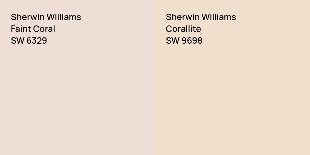 Sherwin Williams Faint Coral vs. Sherwin Williams Corallite