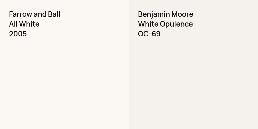 Farrow and Ball All White vs. Benjamin Moore White Opulence