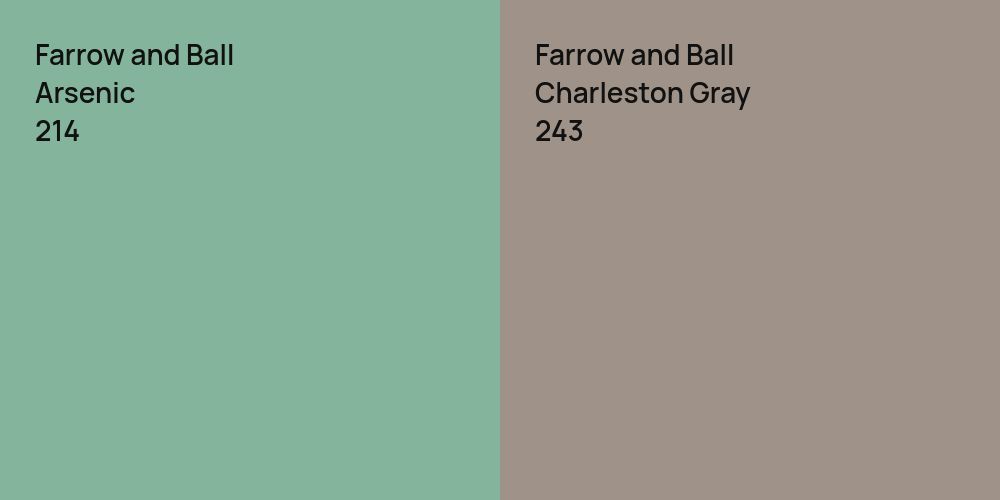 Farrow and Ball Arsenic vs. Farrow and Ball Charleston Gray