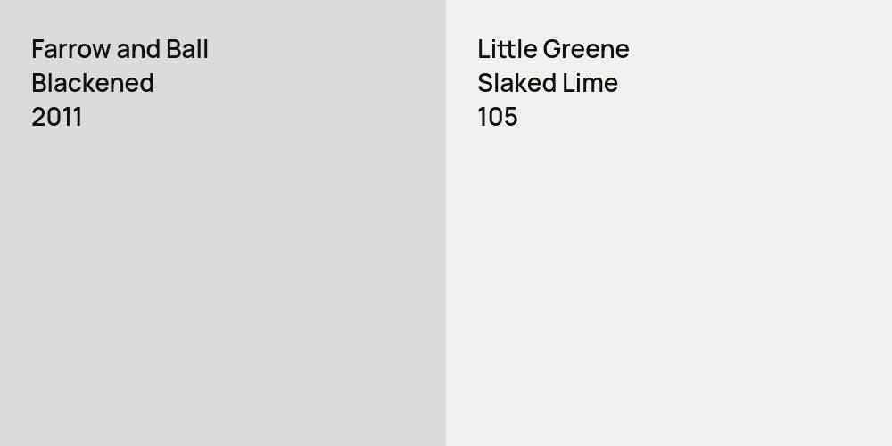 Farrow and Ball Blackened vs. Little Greene Slaked Lime