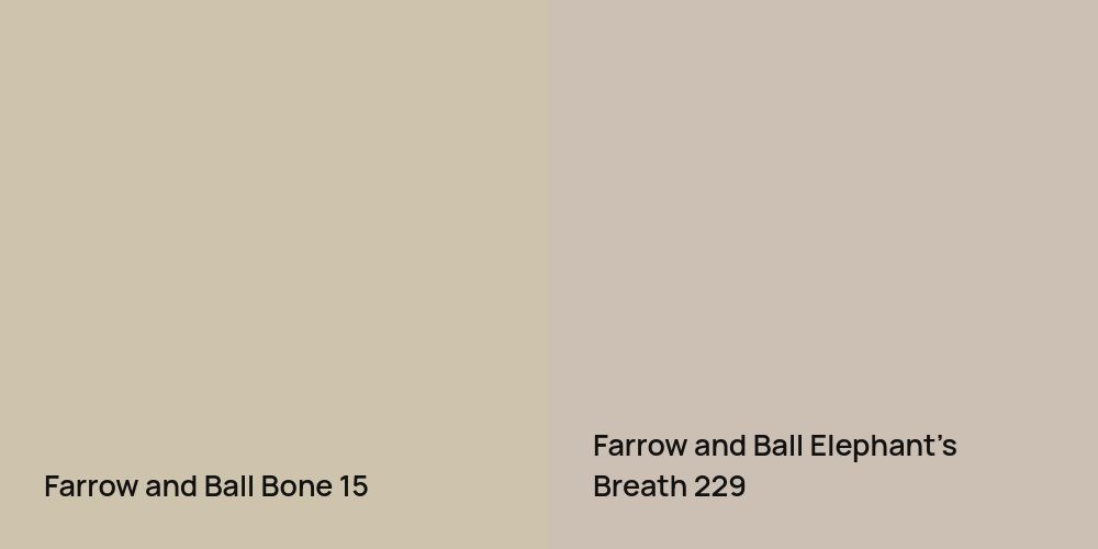 Farrow and Ball Bone vs. Farrow and Ball Elephant's Breath