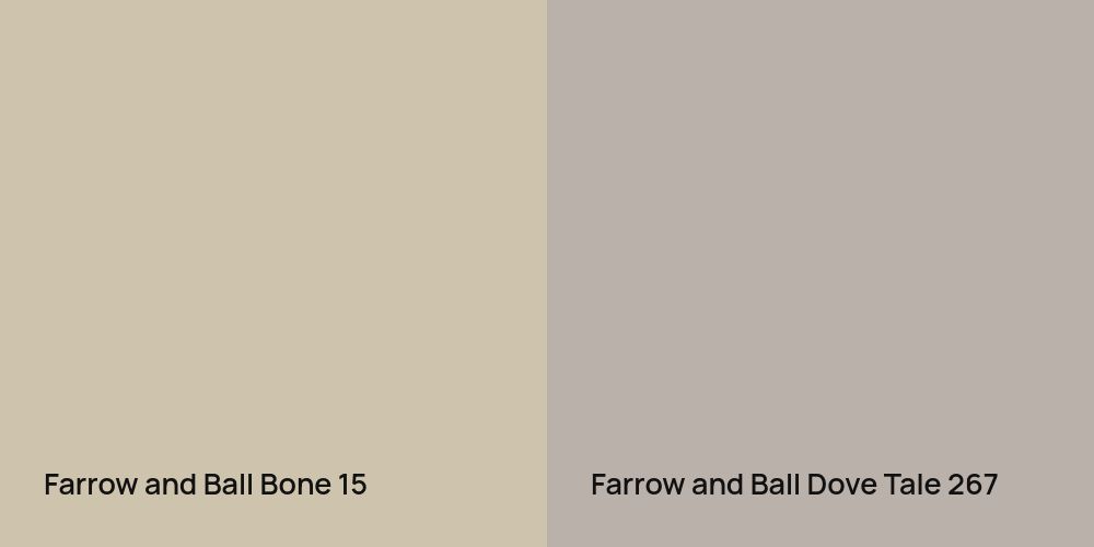 Farrow and Ball Bone vs. Farrow and Ball Dove Tale