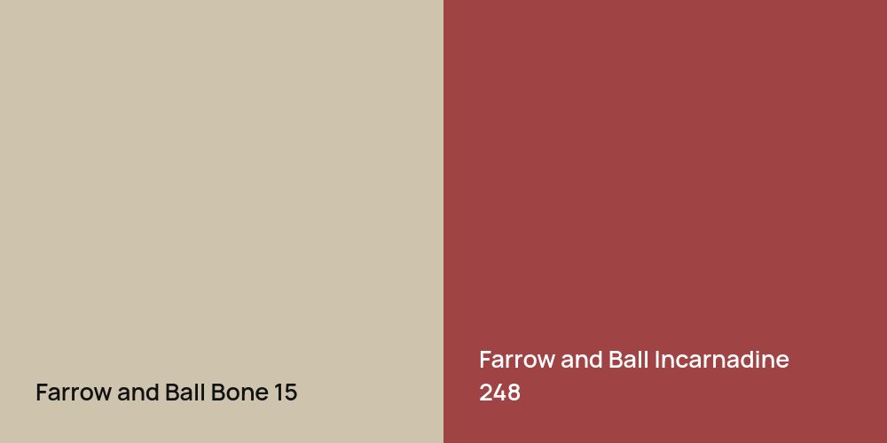 Farrow and Ball Bone vs. Farrow and Ball Incarnadine