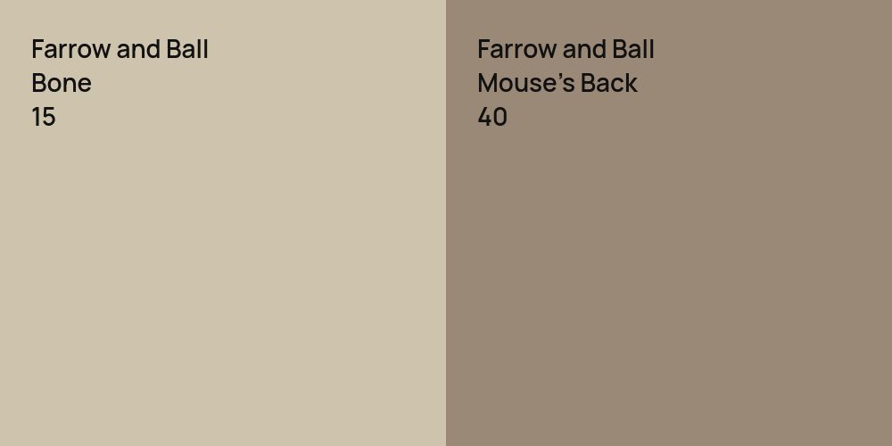 Farrow and Ball Bone vs. Farrow and Ball Mouse's Back