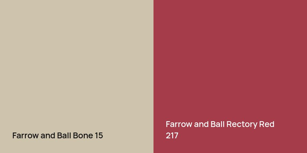 Farrow and Ball Bone vs. Farrow and Ball Rectory Red