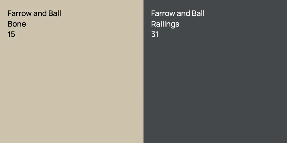 Farrow and Ball Bone vs. Farrow and Ball Railings