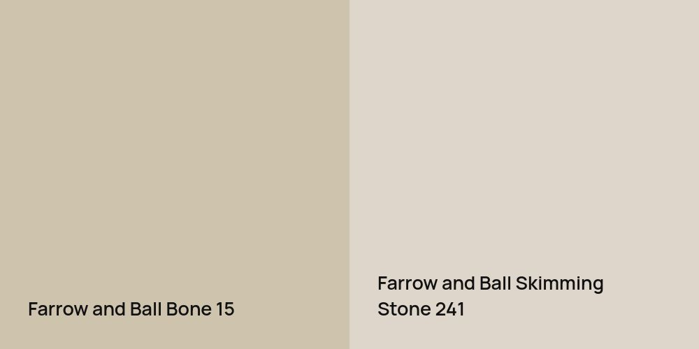 Farrow and Ball Bone vs. Farrow and Ball Skimming Stone