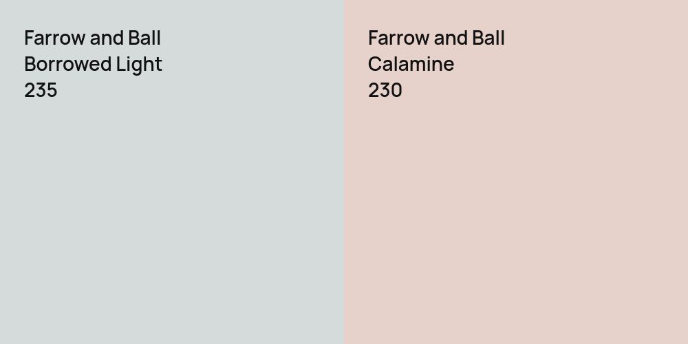 Farrow and Ball Borrowed Light vs. Farrow and Ball Calamine