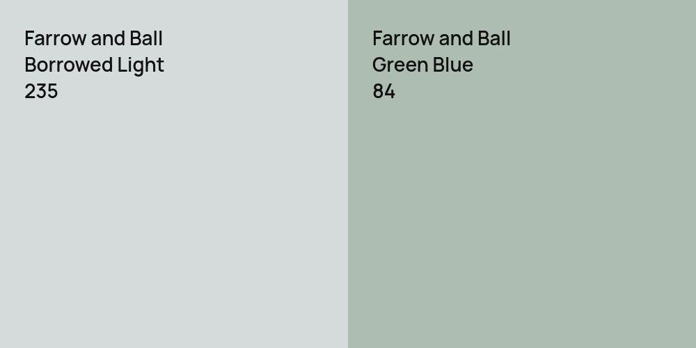 Farrow and Ball Borrowed Light vs. Farrow and Ball Green Blue