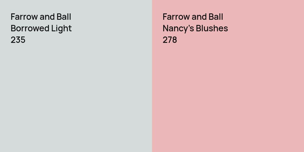 Farrow and Ball Borrowed Light vs. Farrow and Ball Nancy's Blushes