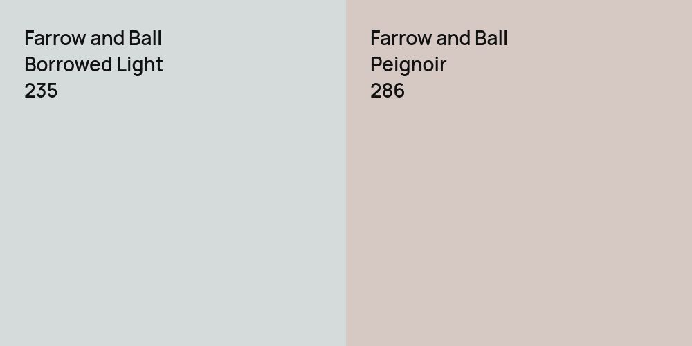 Farrow and Ball Borrowed Light vs. Farrow and Ball Peignoir