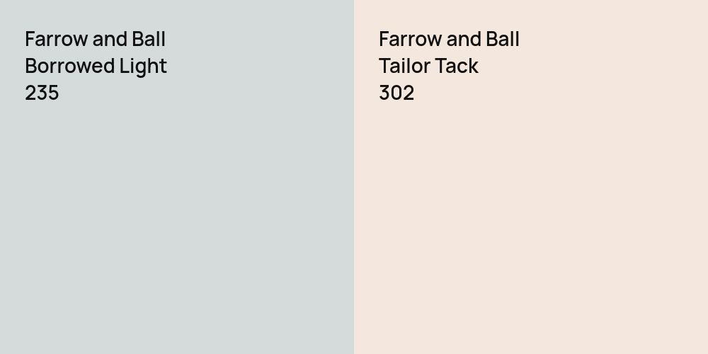 Farrow and Ball Borrowed Light vs. Farrow and Ball Tailor Tack