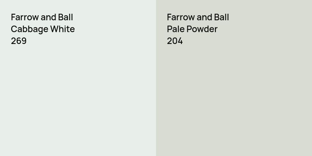 Farrow and Ball Cabbage White vs. Farrow and Ball Pale Powder