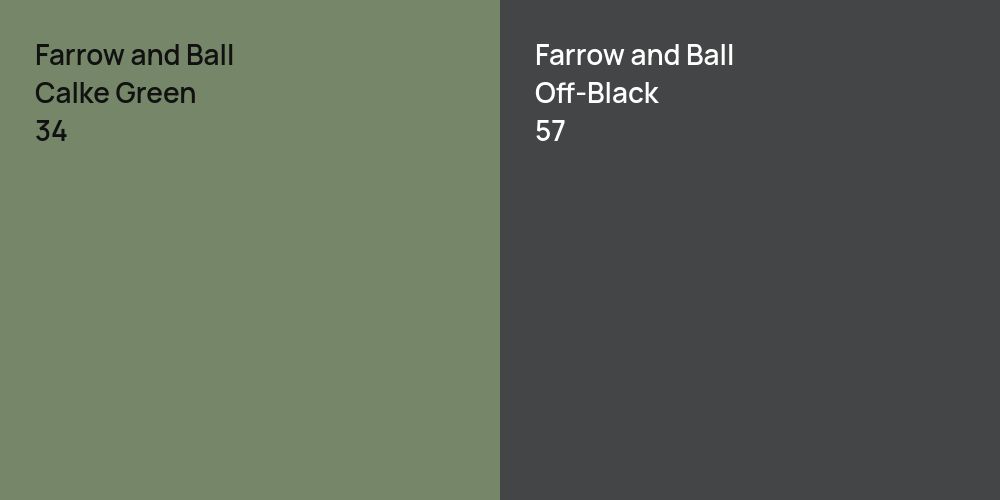 Farrow and Ball Calke Green vs. Farrow and Ball Off-Black