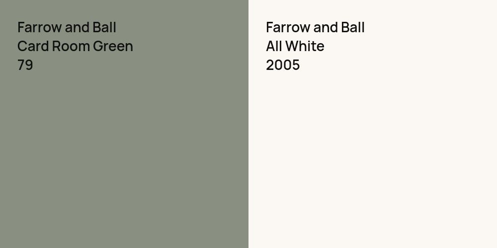 Farrow and Ball Card Room Green vs. Farrow and Ball All White