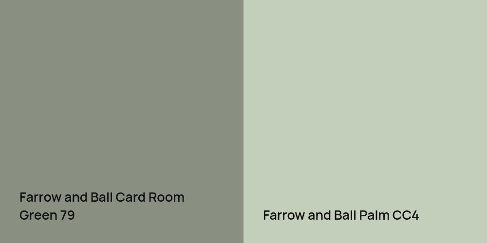 Farrow and Ball Card Room Green vs. Farrow and Ball Palm