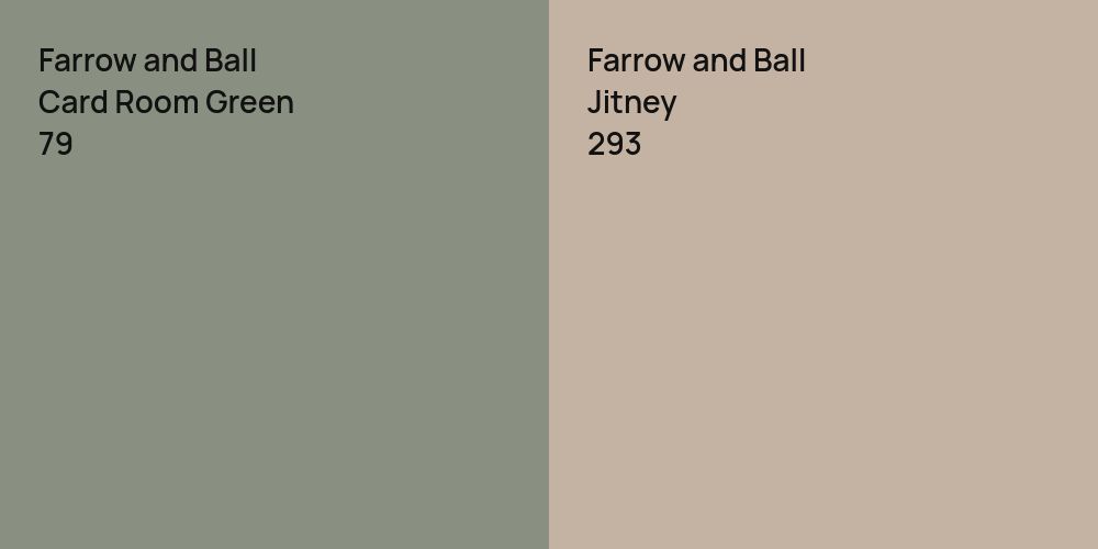 Farrow and Ball Card Room Green vs. Farrow and Ball Jitney