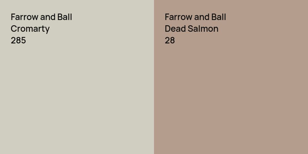 Farrow and Ball Cromarty vs. Farrow and Ball Dead Salmon