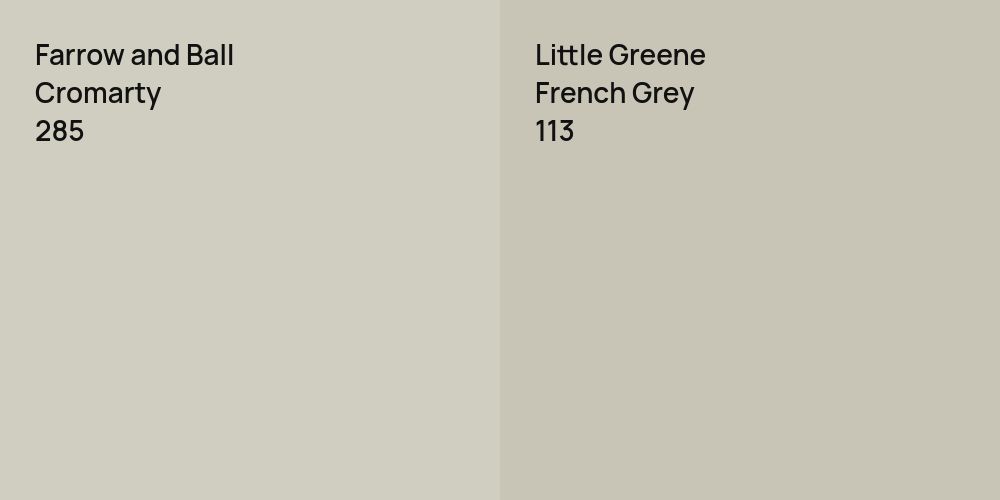 Farrow and Ball Cromarty vs. Little Greene French Grey