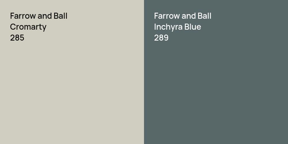 Farrow and Ball Cromarty vs. Farrow and Ball Inchyra Blue