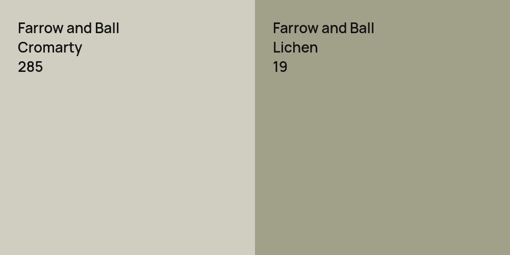 Farrow and Ball Cromarty vs. Farrow and Ball Lichen