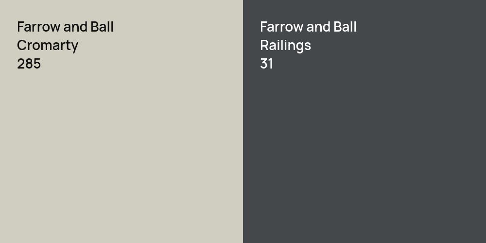 Farrow and Ball Cromarty vs. Farrow and Ball Railings